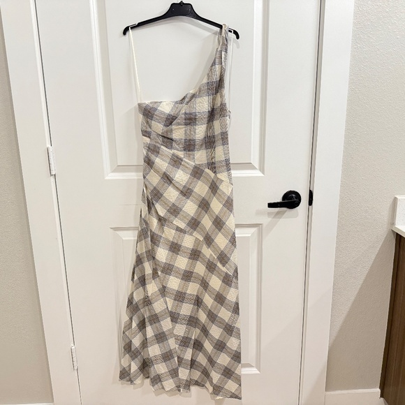 Mango CHECK ASYMMETRICAL DRESS - Picture 6 of 8